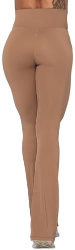 Image of Sunzel Flare Leggings, Crossover Yoga Pants with Tummy Control, High-Waisted and Wide Leg