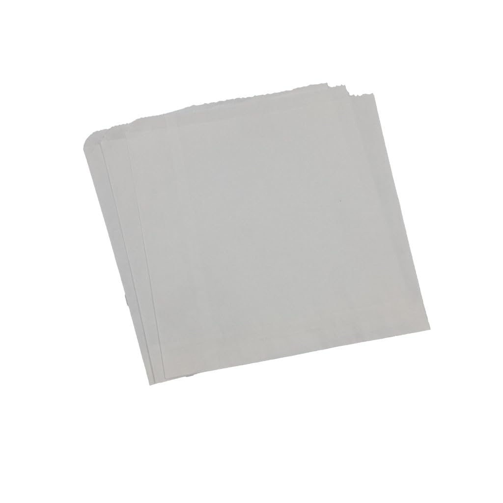 Trojan Greaseproof Paper Bags For Food. White Food Bags Perfect For Hot Baked Goods: Such As Sausage Rolls + Pastries, Also Cold Food: Such As Sandwiches, Doughnuts, Croissants (500 bags, 7x7")