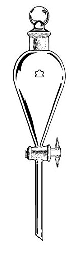 Kimble Chase FUNNEL SEP W/O STPR 2000ML KONTES Squibb Separatory Funnels with PTFE Stopcock - KMBL