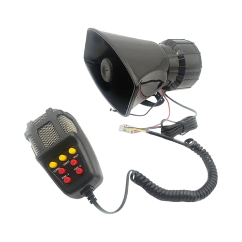 Whltzf 7-Ton-12-V Fahrzeuglautsprecher 100 W 130 Gegen Oxidation Horn Mit Mikrofon Für Parkmanagement Transport Warnstruktur Starke LKW Hupe