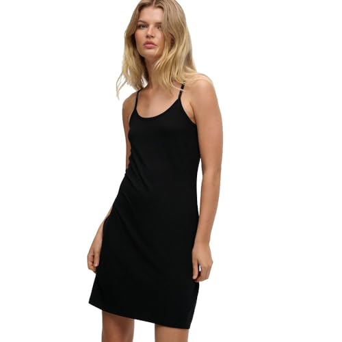 Superdry Mini Jersey Cami Dress, Black, 34 Unisex