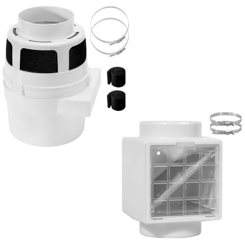 NOORNY Upgraded 3 in1 Indoor Dryer Vent Kit Lint Catcher Bucket Box & 3 IN 1 Dryer Duct Lint Trap Cover