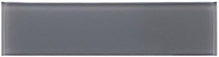 3"x12" Gray Crystal Glass Subway Tile for Kitchen Bathroom Shower Spa Wall (Box of 5 sq ft $79)