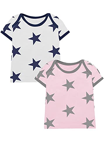Image of A.T.U.N. (ALL THINGS UBER NICE) Unisex Kids Cotton Printed Regular T-Shirt (Pack of 2)