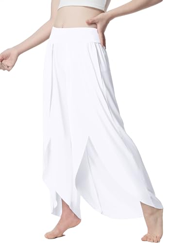 Image of EXARUS Girls Flowy Pants Dance Palazzo Wide Leg Teen Casual Baggy