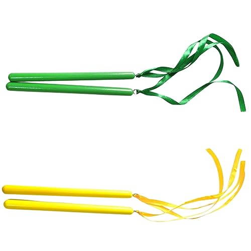YARNOW Educational Musical Instruments Set Boys and Girls Rhythm Stick Ribbon Preschool Percussion Instrument Safe for Toddlers