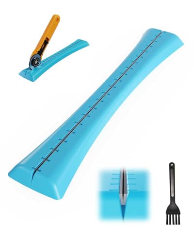 Linear Rotary Blade Sharpener Rotary Cutter Sharpener for 45mm and 60mm Blades Manual Rotary Sharpener Tool made of 2 Diamond-Coated Sharpening Stones for Blade Repair with Clean brush