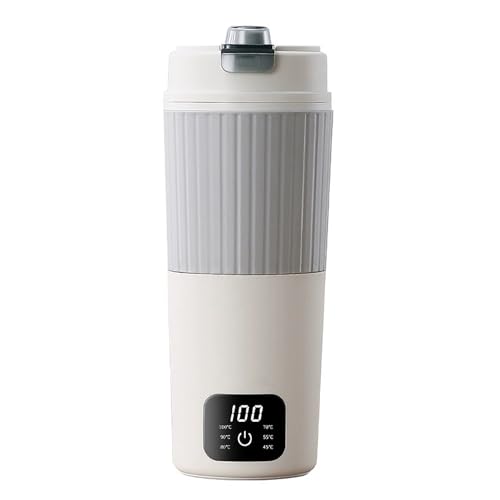 Genérico Hervidor eléctrico portátil, pequeño hervidor de Viaje de 650 ml con 6 Controles de Temperatura, Taza calefactora eléctrica de Acero Inoxidable 316 for Preparar té, café, Leche(A,USB)