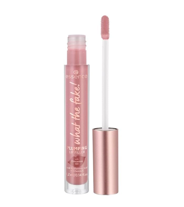Image of Essence what the fake! PLUMPING LIP FILLER 02 oh my nude!, lip plumper, nude, fuller-looking lips, high shine, 4.2 ml (Pack of 2)