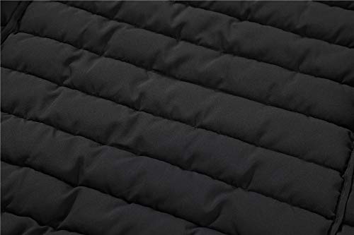 Ulooker Men's Lightweight Winter Down Cotton Jackets Casual Puffer Jackets Black Coats #TOP2