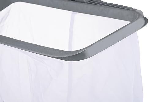 Image of POOLX Heavy Duty Plastic Leaf rake with Small wear Screen mesh Deep net for Pool Cleaning (Grey)