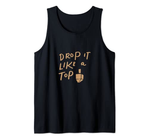 Happy Chanukka Tridel divertido Drop it Like a Top Camiseta sin Mangas