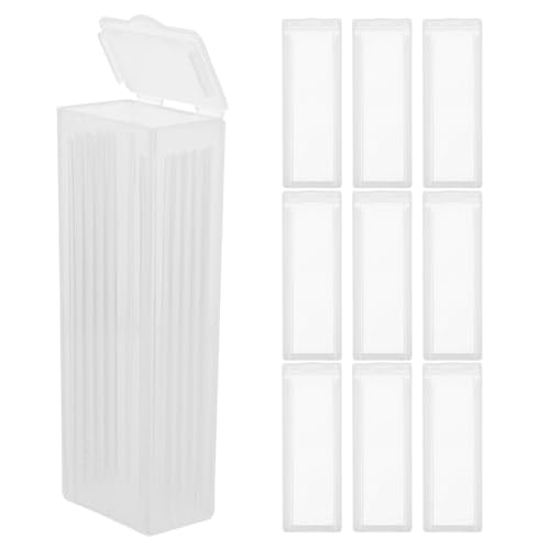 Garneck 20pcs Plastic Microscope Accessories Transparent Slide Boxes for Labs