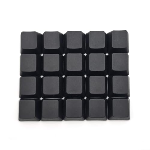 Image of OEM Profile Blank Black Keycaps PBT Material 1U R4 Keycap for MX switches Mechanical Keyboard (Black, 20pcs)