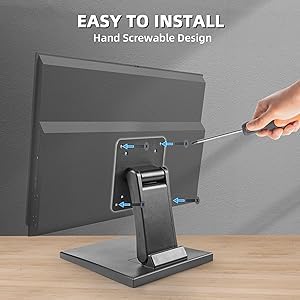 Miniatura 7 de WEARSON Soporte de monitor de perfil bajo  Soporte plegable para monitor táctil mini PC compatible con VESA 75 x 75 y 3.937 x 3.937 in soportes de