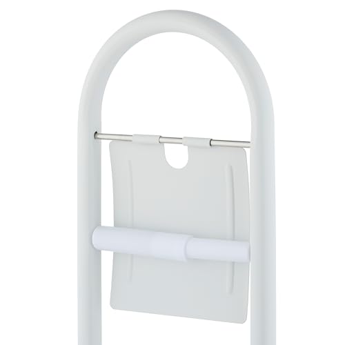 Image of Relaxdays Toilet Brush Holder Stainless Steel H x D 79 x 22 cm White