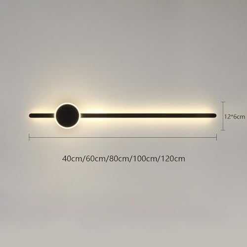 Apliques de pared interior LED modernos de 60cm en aluminio oro con luz blanca para salon 6