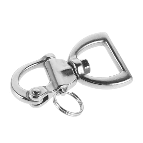 GAROZATION Swivel Stainless Steel Buckle for Outdoor Activities Durable Rotating Spring Shackle Quick Release Design for Sailboats Yachts and Fishing