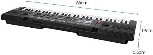 Diagram showing the dimensions of the MQ-6104 keyboard: 66cm length, 19cm width, 5.5cm height