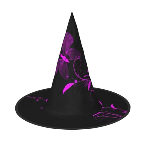 Chapeau de sorcière imprimé papillon pour un porche mystique et une décoration Halloween