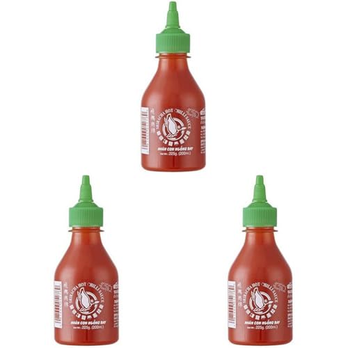 Image of Flying Goose Sriracha Hot Chilli Sauce • Original • Vegan • Gluten Free, 6.76 fl oz ℮ 200 ml ℮ 225 g (Pack of 3)