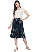 Rapsodia Women's Rayon Culottes Pants (Pack of 1) (R56012-Teal-M_Teal Blue_M)