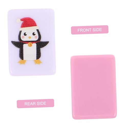 Jeu de mahjong à motifs animaux marins innovant avec son boîtier compact - 3