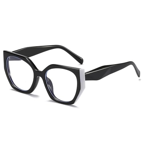 Monture de lunettes vintage œil de chat polygonale et bicolore pour look rétro chic