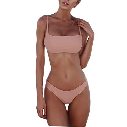 meioro Bikini Sets für Damen Push Up Tanga mit niedriger Taille Badeanzug...