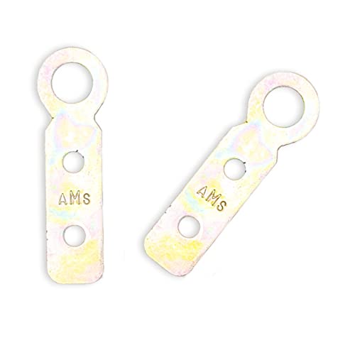 Image of Brass Plated Double Hole Ring Hanger Pack of 10 Flat Ring Picture Frame Hangers
