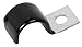 Half Clamp, Cushioned, Dia 5/8 In, PK50