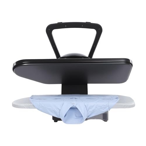 Intelligent Steam Press,1600W Professional Digital Steam Iron Press Machine With 5 Fabric Functions & Led Touch Screen,Voice Prompts 26' Large Steamer for Clothes DIY Hot Stamping (Black)