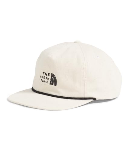The North Face Norm 5-Panel Hat - Classic Fit Ball Cap for Men & Women with Cotton Cord Flat Brim & Adjustable Strap White Dune/TNF Sharpie Graphic One Size