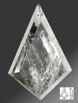 B&P Lamp BrilliantCut 1 1/2 Inch Smooth Ball Rock Crystal