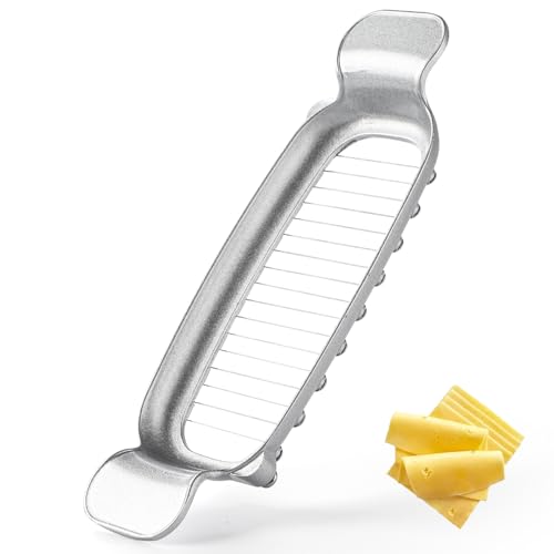 Cheese Slicer Butter Cutter with Handle Stainless Steel Cheese Slicer for Block Cheese Butter Squares Kitchen Tool