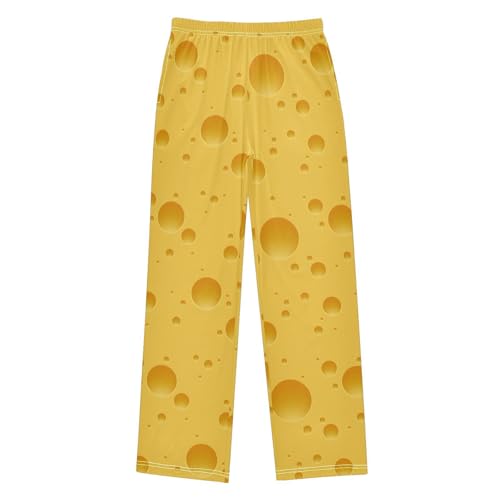 Pajamas Pants Soft Yellow Cheese Long Sleep Pjs Lounge Pajama Bottoms Elastic Waist with Pockets