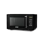 COMMERCIAL CHEF 0.9 Cubic Foot Microwave with 10 Power Levels, Small Microwave with Grip Handle, 900W Countertop Microwave with Digital Display, Door Lock and Kitchen Timer, Black