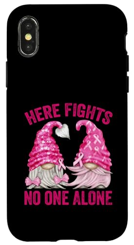 Wear Pink For Breast Cancer Awareness With Cute Gnome Custodia per iPhone X/XS
