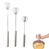 Schneebesen Set Edelstahl, Rührbesen 3 Stück Enthält, Silber, Edelstahl, spülmaschinenfest,...