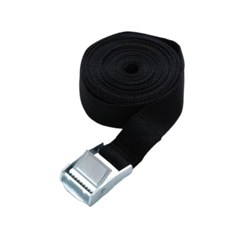 Gatuida 2 Piezas Cinchas de Amarre Ajustables para Equipaje y Carga Correas de Nailon Resistentes con Hebilla de Bloqueo Tipo CAM de Unidades Negras para Viaje y Almacenamiento Seguro