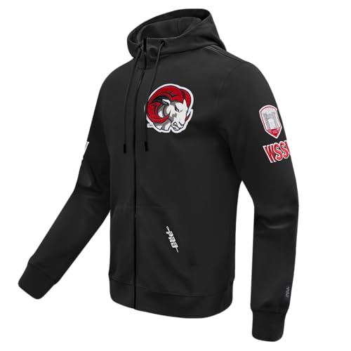 Image of Pro Standard Mens College Classic Chenille Cotton Double Knit Full Zip Hoodie