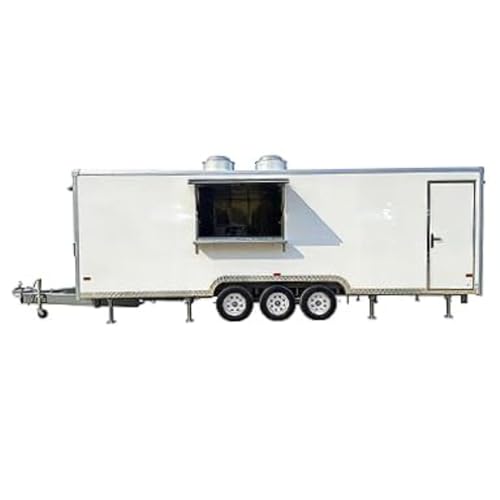 Remolque móvil para camión de comida con sistema de fregadero, remolque de camión de comida con mostrador refrigerado para comida rápida y bebidas en la calle