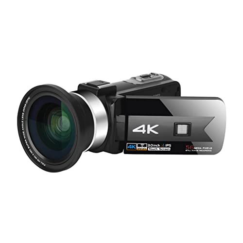 Caméscope vidéo de vlogging HD 56MP avec carte SD de 128G