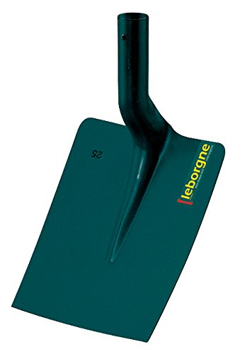 LEBORGNE - Pelle Carrée Tôle - 25 cm Sans Manche - Pour Terrassement et Jardinage - Acier Trempé - Largeur Adaptée aux Tranchées - Ø 25 x 29 cm - Poids...