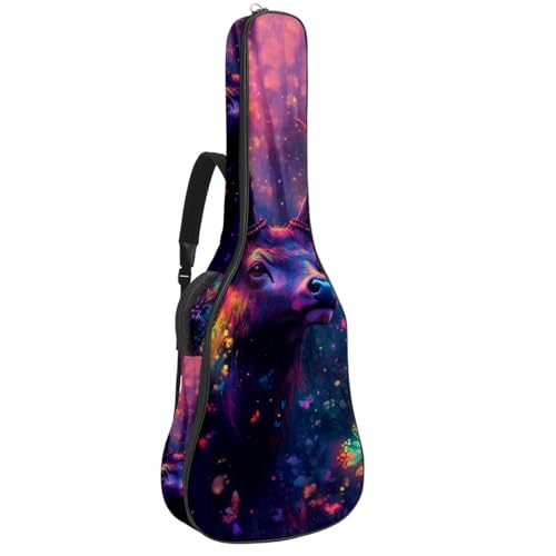 Housse guitare acoustique 109 cm motif cerf sac étui oxford imperméable