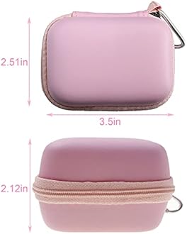 LeoTube Carrying Case for iWALK Portable Charger 4500mAh Ultra-Compact Power Bank Battery Pack, Protective Travel Holder Compatible with Charmast Small Portable Charger 5000mAh (Case Only) (Pink)