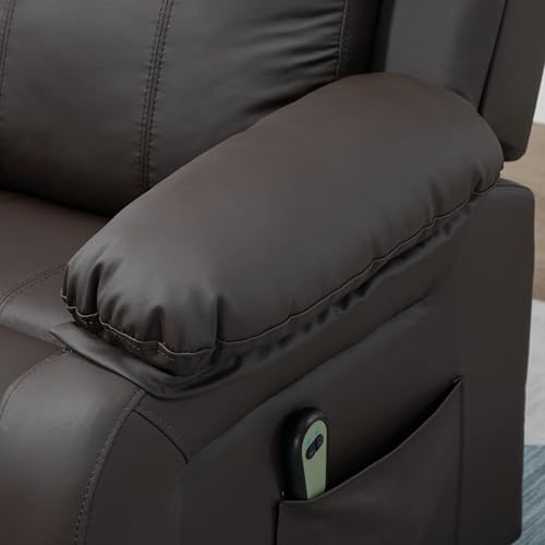 Sillón eléctrico reclinable con masaje y calefacción negro miniatura 5