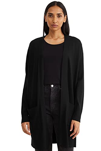 C&A Damen Strickjacke Nylon|Viskose Unifarben schwarz M