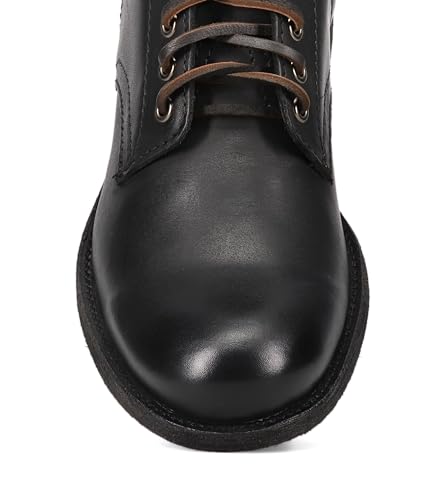 Image of Frye Tyler Lace Up Boots for Men Crafted from Soft Vintage Leather with Blake Construction, Burnished Toe and Heel, and Rubber Inserts on Leather Soles - 5 inch Shaft Height