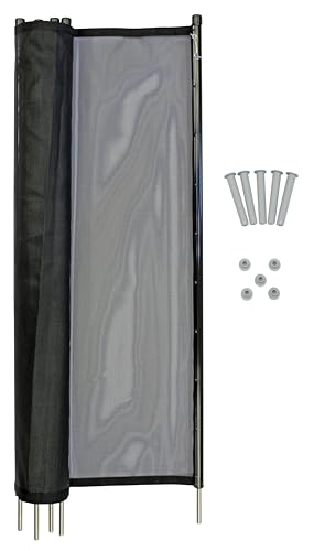 WaterWarden Pool Safety Fence 4' x 12', UL Certified to ASTM F2286 Safety Standards, Removable, Easy DIY Installation, Black Protective Mesh Netting with Black Frames